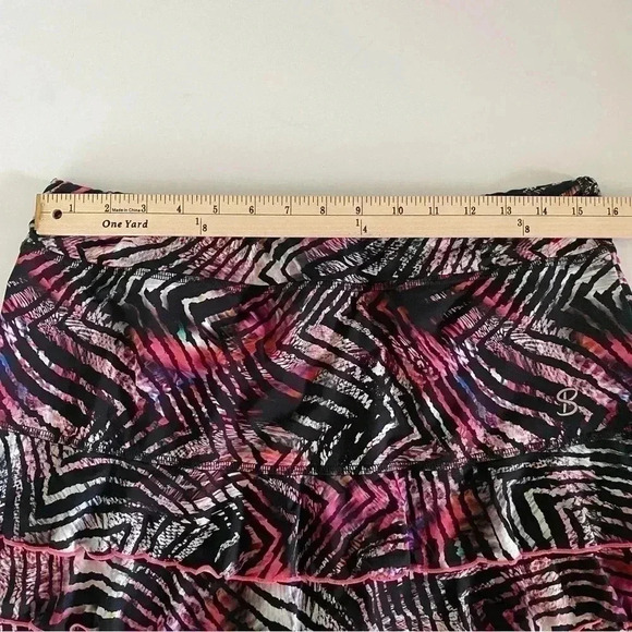 XL Set Sofibella Ruffled Tennis Golf Pickleball Skort Pink and Black - Picture 3 of 12